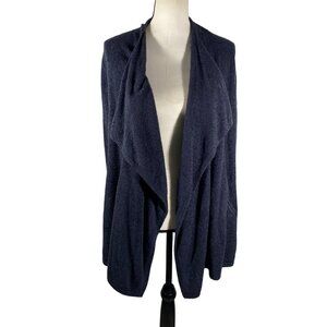 Barefoot Dreams CozyChic Lite Cardigan Wrap XXS/XS Navy Blue w/ pockets Long lin